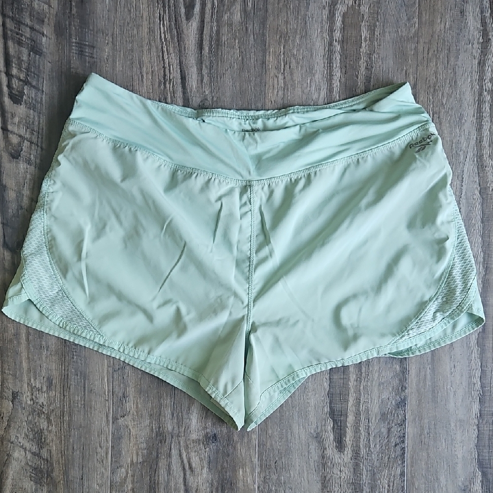 Reebok Green Athletic Shorts Lightweight Elastic Waist